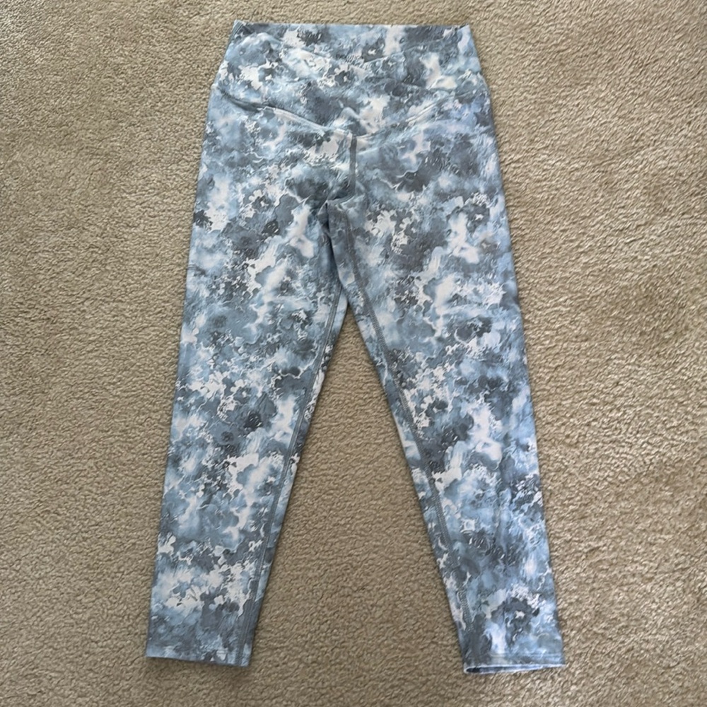 Evolution & Creation Blue Floral Leggings EUC Size L